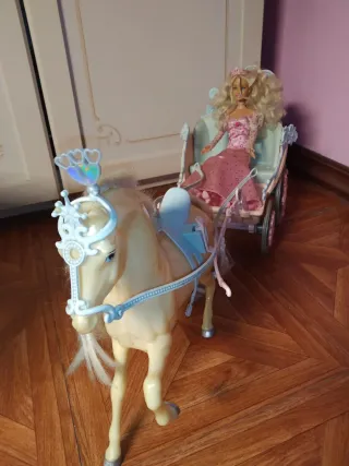 Barbie Cenerentola Carrozza Cavallo Bianco Mattel