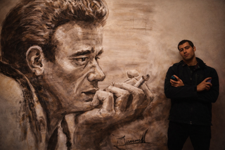 ARTISTA pintor decorador DIBUJO PARED pintura arte