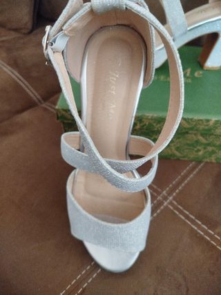 Zapatos plata ceremonia