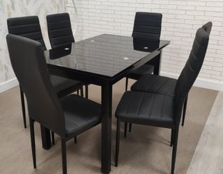 MESA EXTENSIBLE + 6 SILLAS