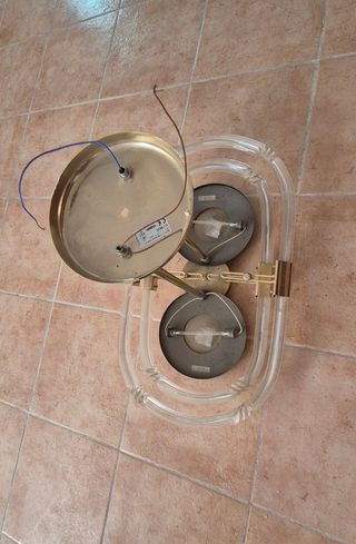 Lámpara techo vintage dorada