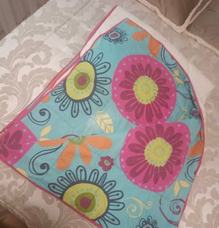 Edredón cama 80cm - Rosa & Turquesa