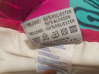 Edredón cama 80cm - Rosa & Turquesa