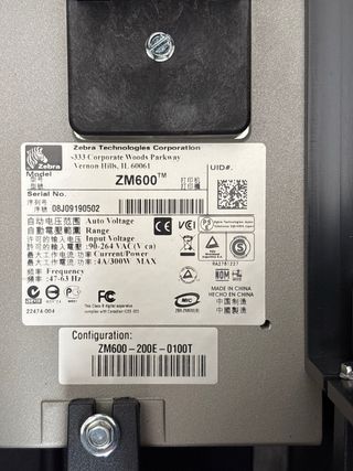 Impresora Zebra ZM600 - Etiquetas