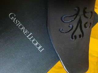 Gastone Luccioli - Mocasines negros bordados