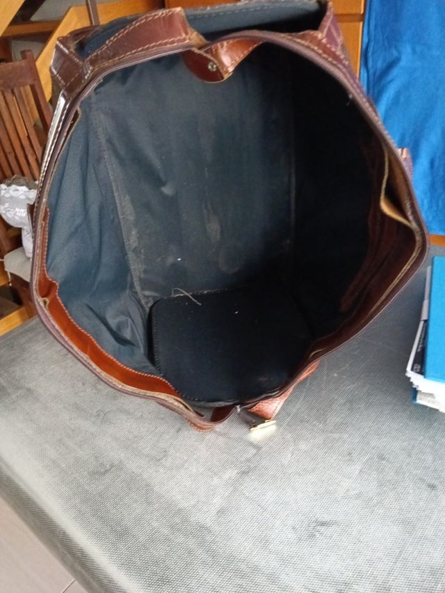 Borsa da viaggio vintage marrone.