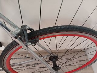 Bicicleta fixie gris