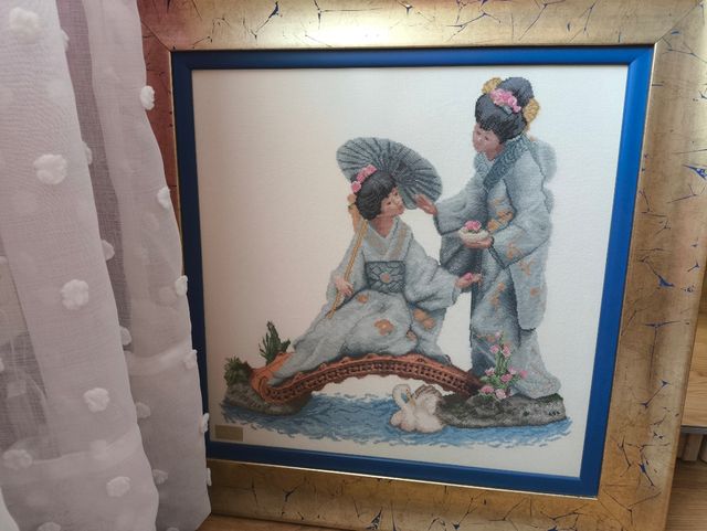 Bordado punto de cruz: Japonesas