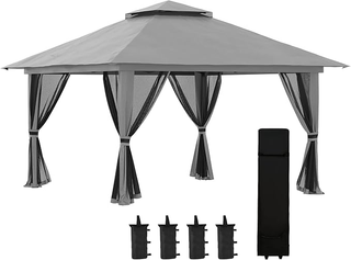 Gazebo Pieghevole 4x4 m Pop Up ad Altezza Regolabi