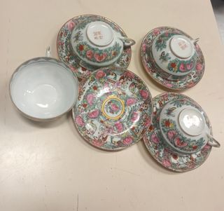 Set 4 tazze thè cinesi vintage