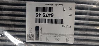 Filtro habitáculo Peugeot 407 - 6479 A7