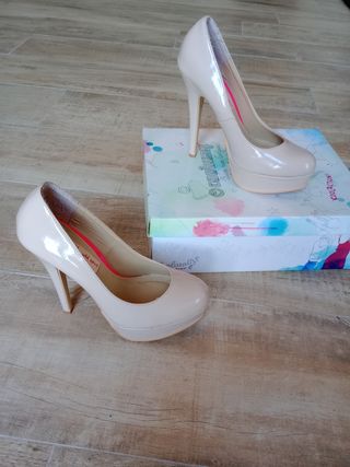 Zapatos Tacon beige coolway