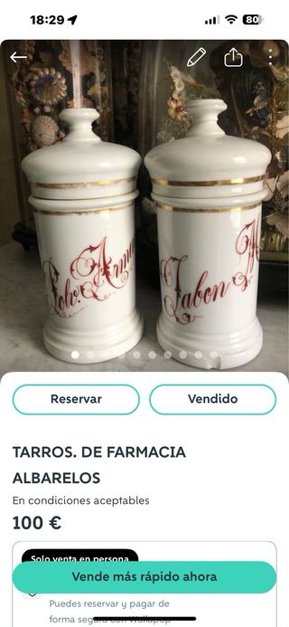Albarelos farmacia antiguos (5).   el precio 60 UN