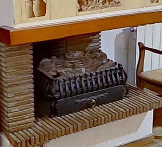 Chimenea gas natural - detector seguridad