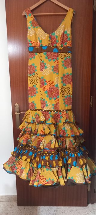 Traje Flamenca multicolor amarillo