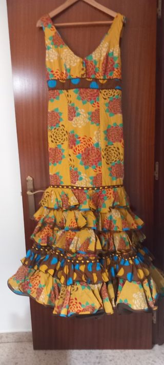 Traje Flamenca multicolor amarillo