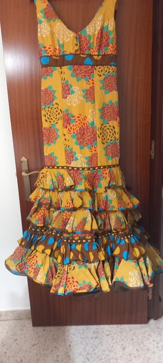 Traje Flamenca multicolor amarillo
