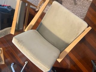 butaca años 60 - beige/madera Haya