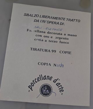 Elefante Salvador Dali - Sbalzo in Porcellana