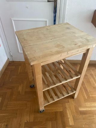 Carrito cocina madera con ruedas