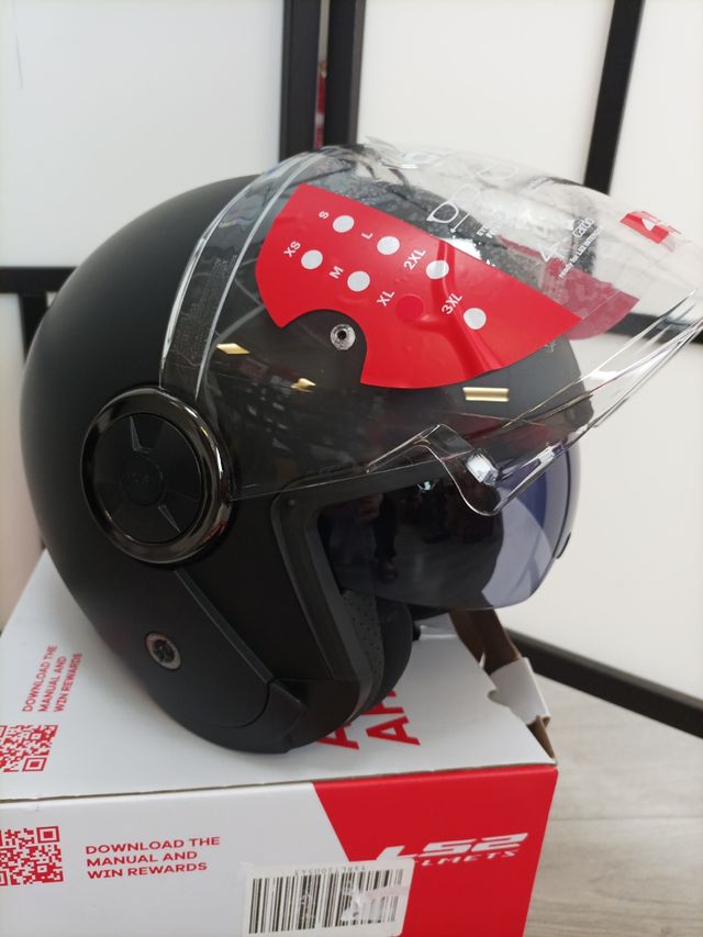 LS2, Casco Moto Jet CLASSY SOLID Matt Black, XL