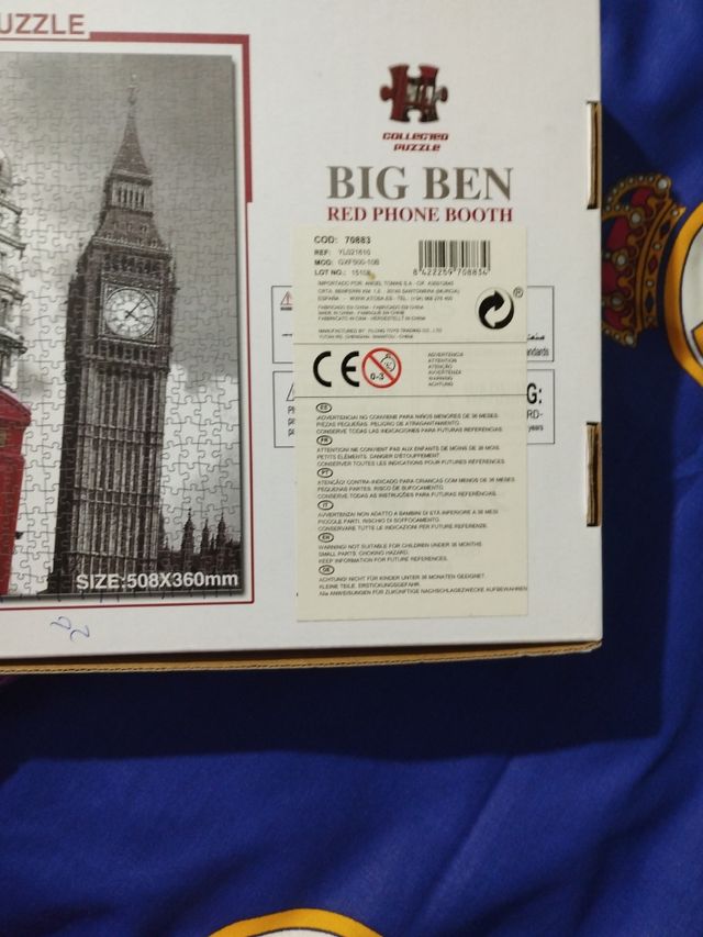 Puzzle Big Ben 500 piezas para niños completo