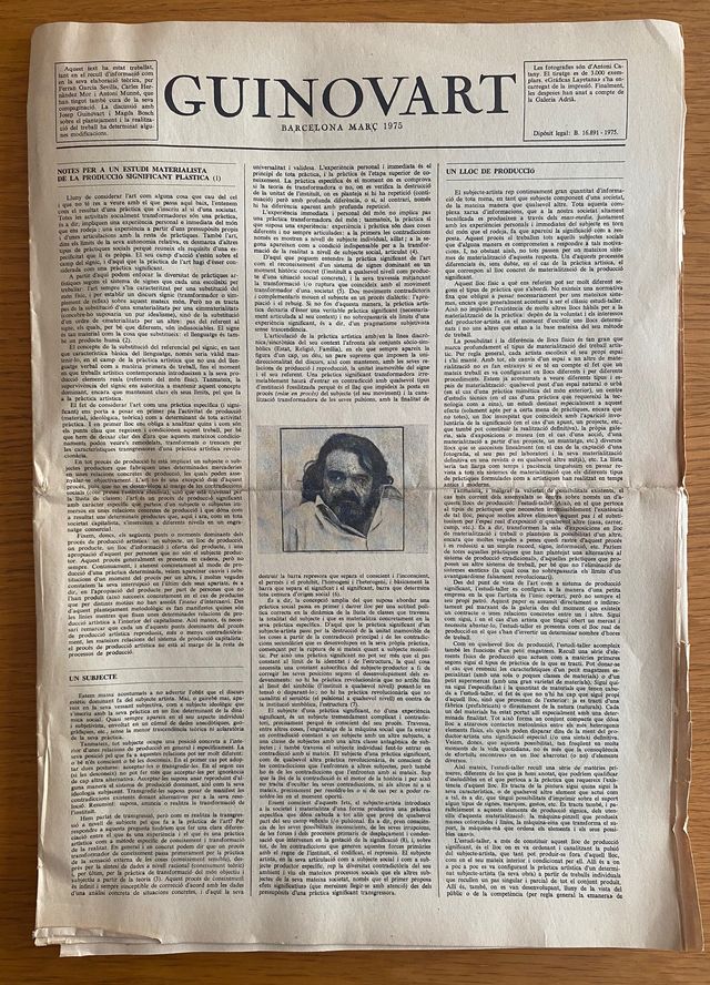 Guinovart, Galería Adrià, Barcelona 1975