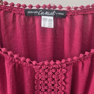 Blusa burdeos talla XL