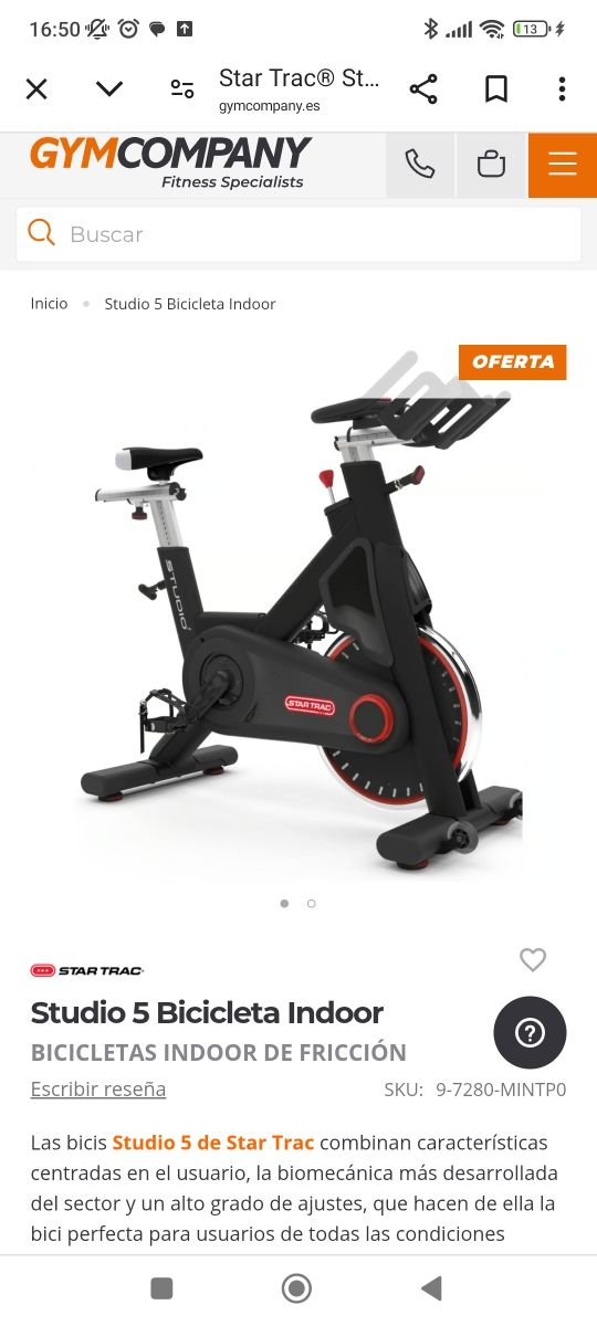Bicicleta spinning Star Trac Studio de segunda mano por 500 EUR