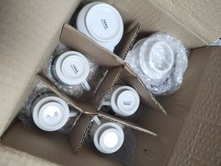 Juego café porcelana azul-blanco