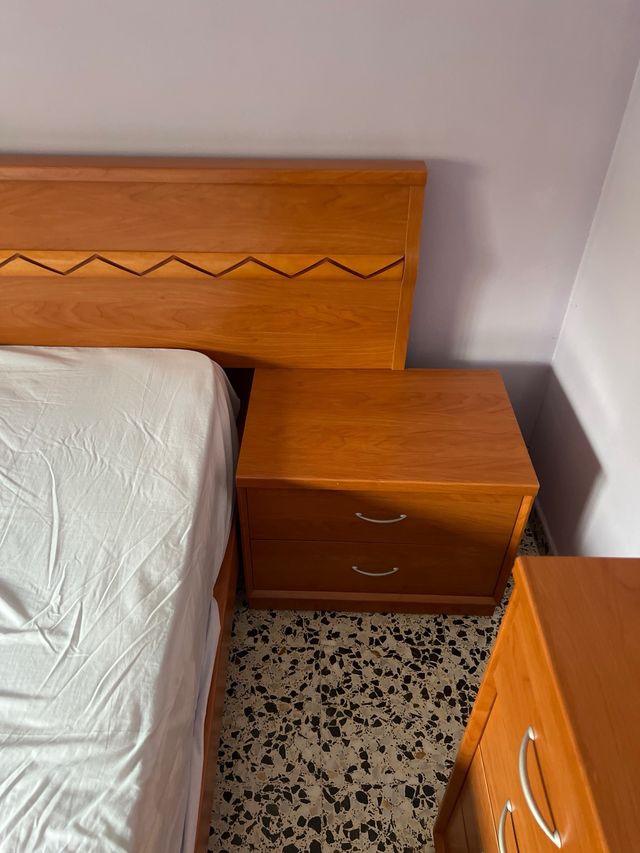 Dormitorio matrimonio madera SIN COLCHON