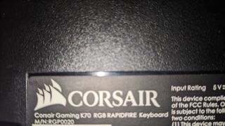 Teclado Corsair K70 Rapid Fire - Negro