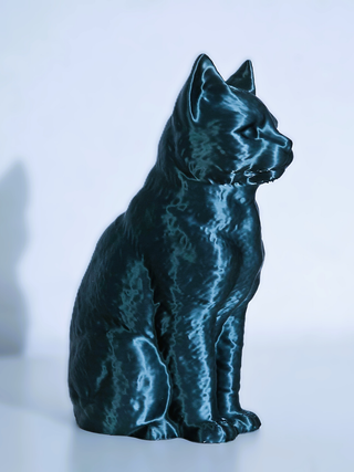 Statuetta Gatto a Strisce 3D – Scultura Moderna 62