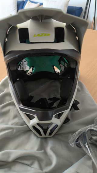 Capacete Lazer Cage M - Cinza/Verde