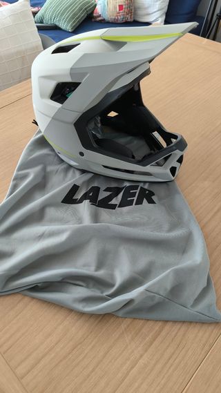 Capacete Lazer Cage M - Cinza/Verde