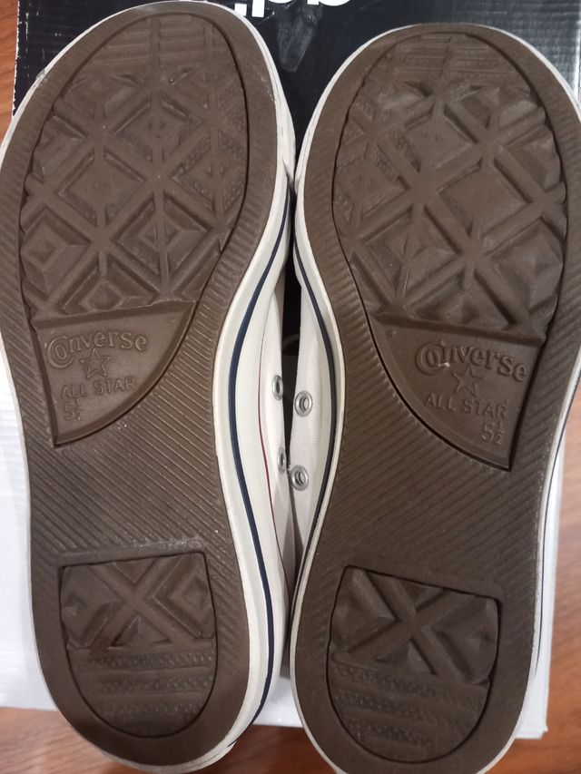 Converse All Star bianche alte in tessuto n. 38