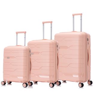 Juego 3 Maletas expandibles Polipropileno Rosa
