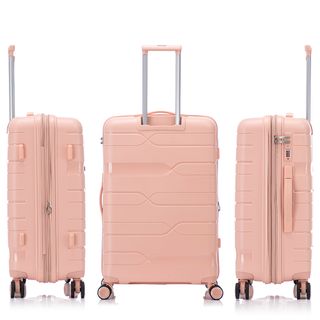Juego 3 Maletas expandibles Polipropileno Rosa