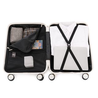 Juego 3 Maletas expandibles Polipropileno Blanco