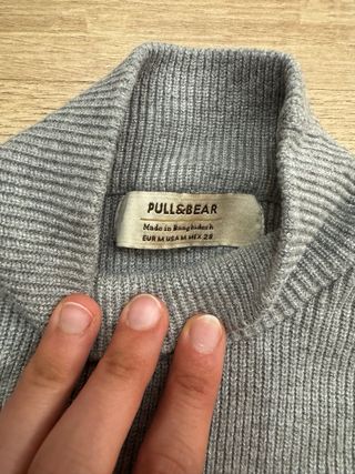 2 Jersey cuello alto - Gris y Marrón