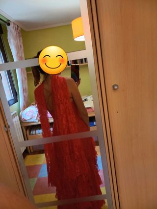 Vestido fiesta Pronovias rosa fucsia