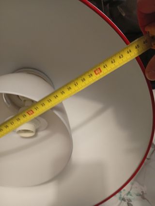 Lampara techo roja y blanca