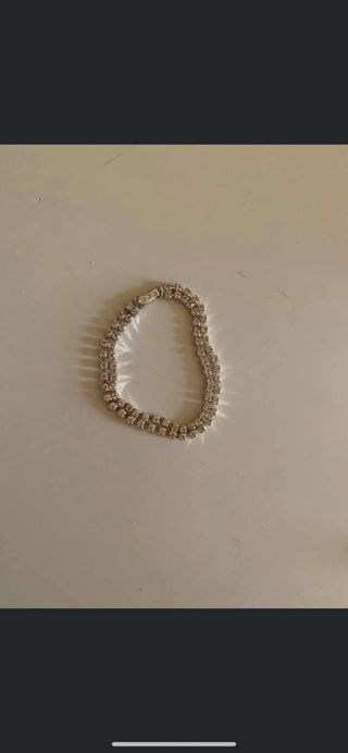 Braccialetto tennis argento e oro