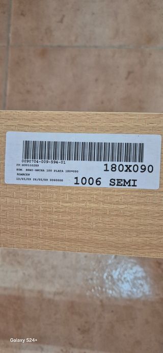 Somier metálico con láminas de madera