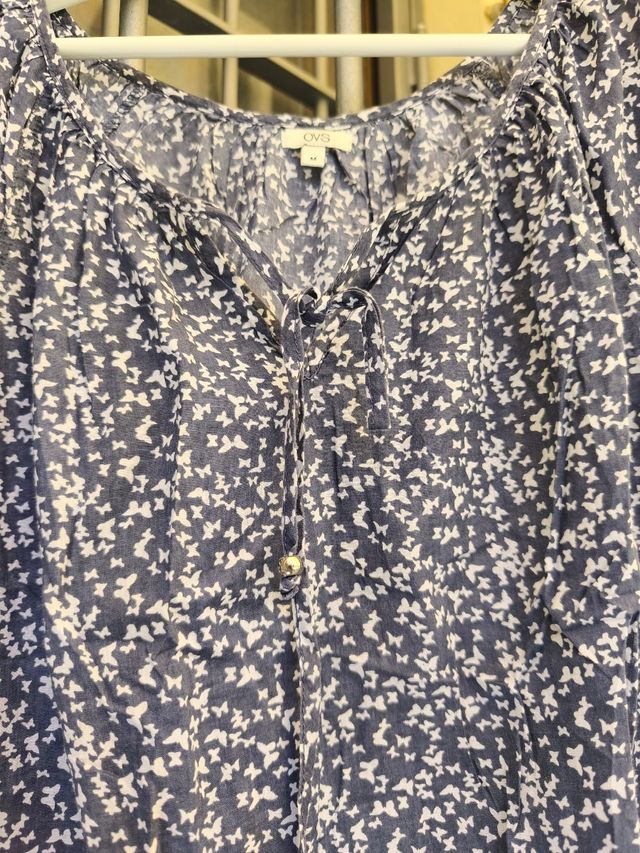 Blusa OVS fiori blu tg.M