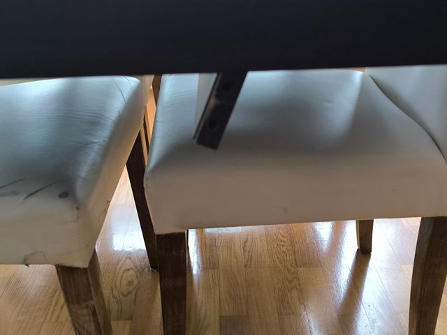 Mesa comedor extensible negra