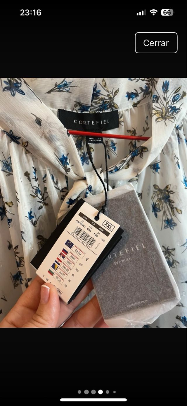 Blusa Cortefiel floral - Talla XXL