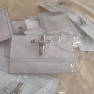 12 Targhette Porta-Badge nuove