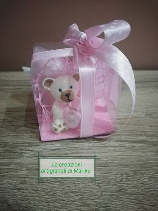Orsetti bomboniera rosa e azzurri
