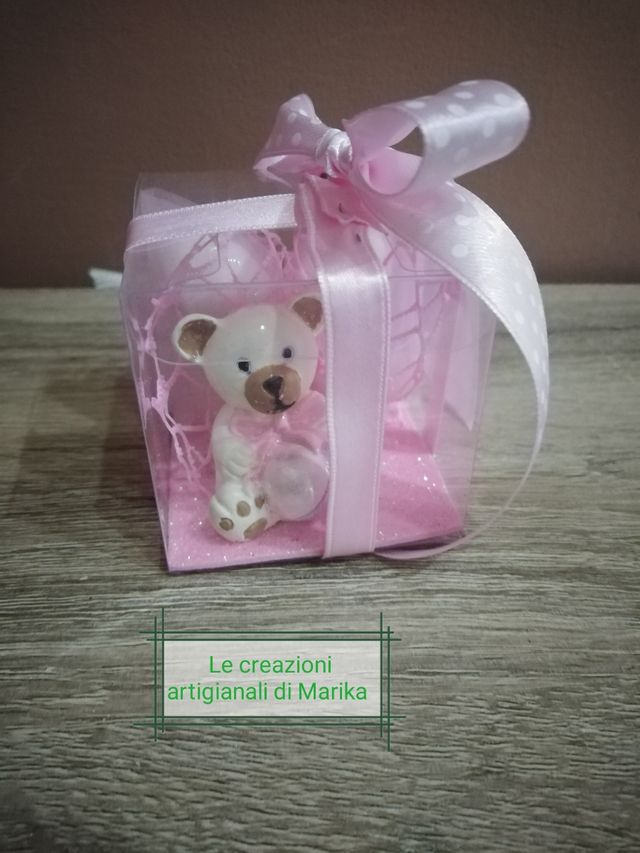 Orsetti bomboniera rosa e azzurri